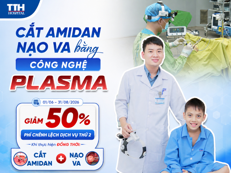 Chương trình ưu đãi hấp dẫn dành cho trẻ cần cắt Amidan, nạo VA