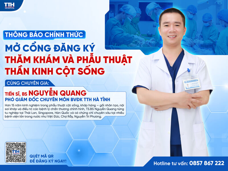 Giới thiệu chương trình phẫu thuật thần kinh cột sống cùng chuyên gia Tiến sĩ, BS Nguyễn Quang