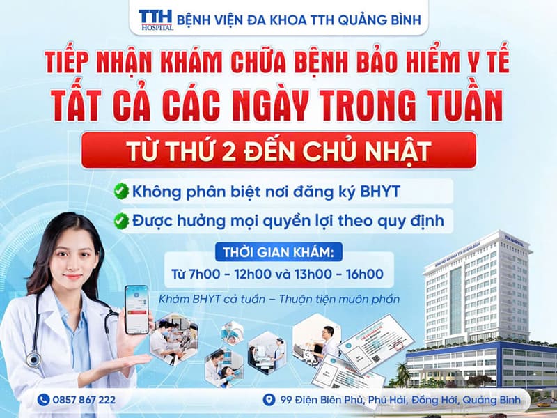 Thời gian đăng ký khám BHYT được áp dụng cho tất cả các ngày trong tuần