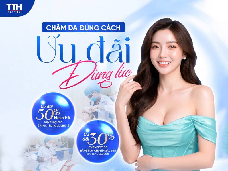 Ưu đãi 30% dịch vụ chăm sóc da chuyên sâu bằng máy 6in1 - Chỉ còn 245.000 đồng