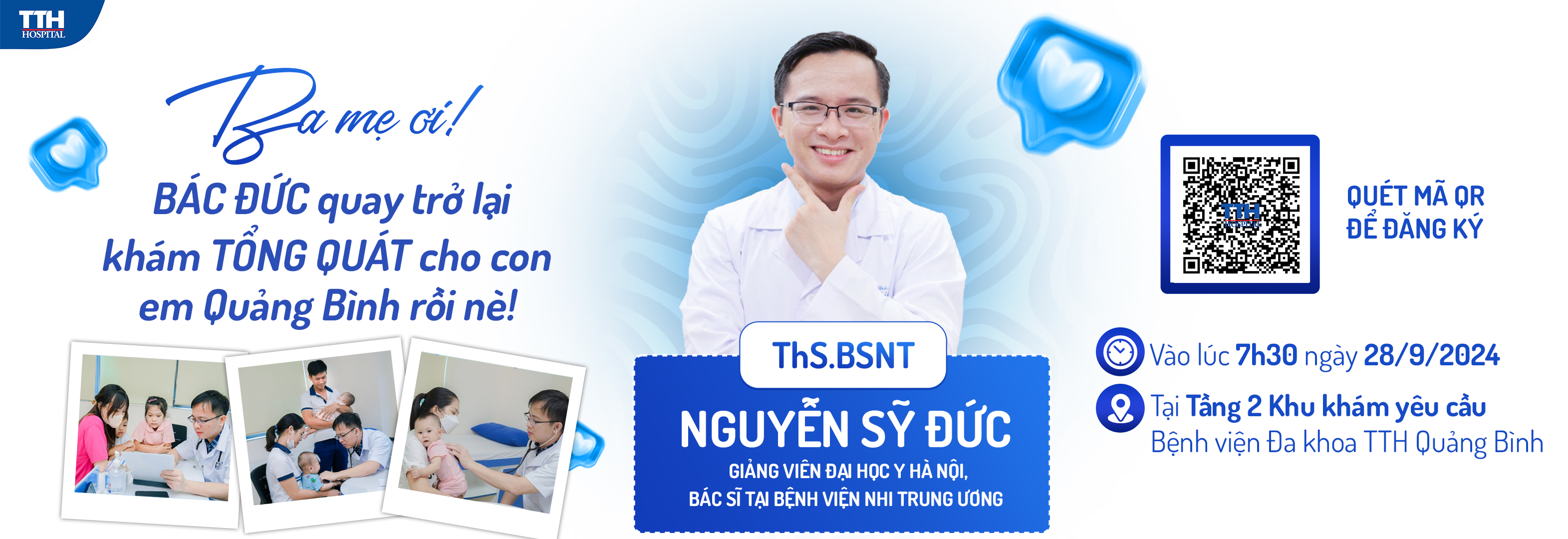 Khám chuyên gia Nhi tháng 09/2024 tại TTH Quảng Bình