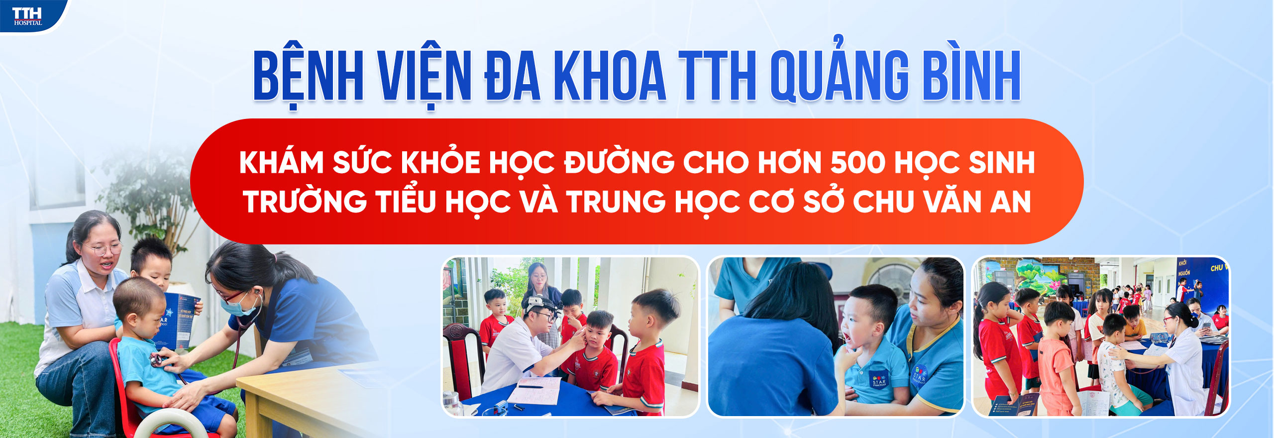KHÁM SỨC KHỎE HỌC ĐƯỜNG CHO HƠN 500 HỌC SINH TRƯỜNG TIỂU HỌC VÀ TRUNG HỌC CƠ SỞ CHU VĂN AN